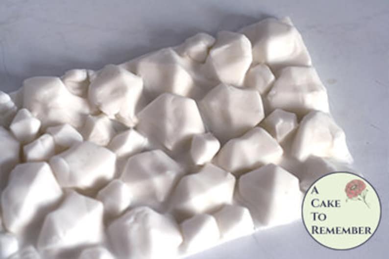 or a fondant border for cake decorating Three size options Stone texture soap molding mat to make a geode texture for soapmaking