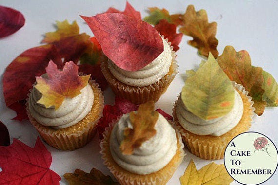 15 Edible Fall Wedding Cake Toppers Color On Both Sides Etsy