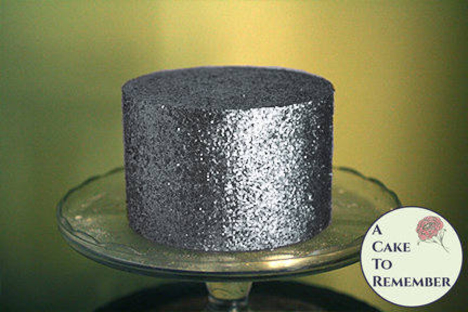 Silver glitter cake faux cake birthday party decoration. Etsy