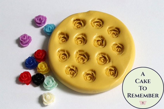 Small Rose Molds Silicone Tiny Rose Mold 10mm Flower Molds Resin