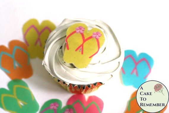 flip flop cupcake toppers