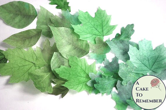 15 Greenery Party Cake Decorations Green Edible Wedding Cake Etsy