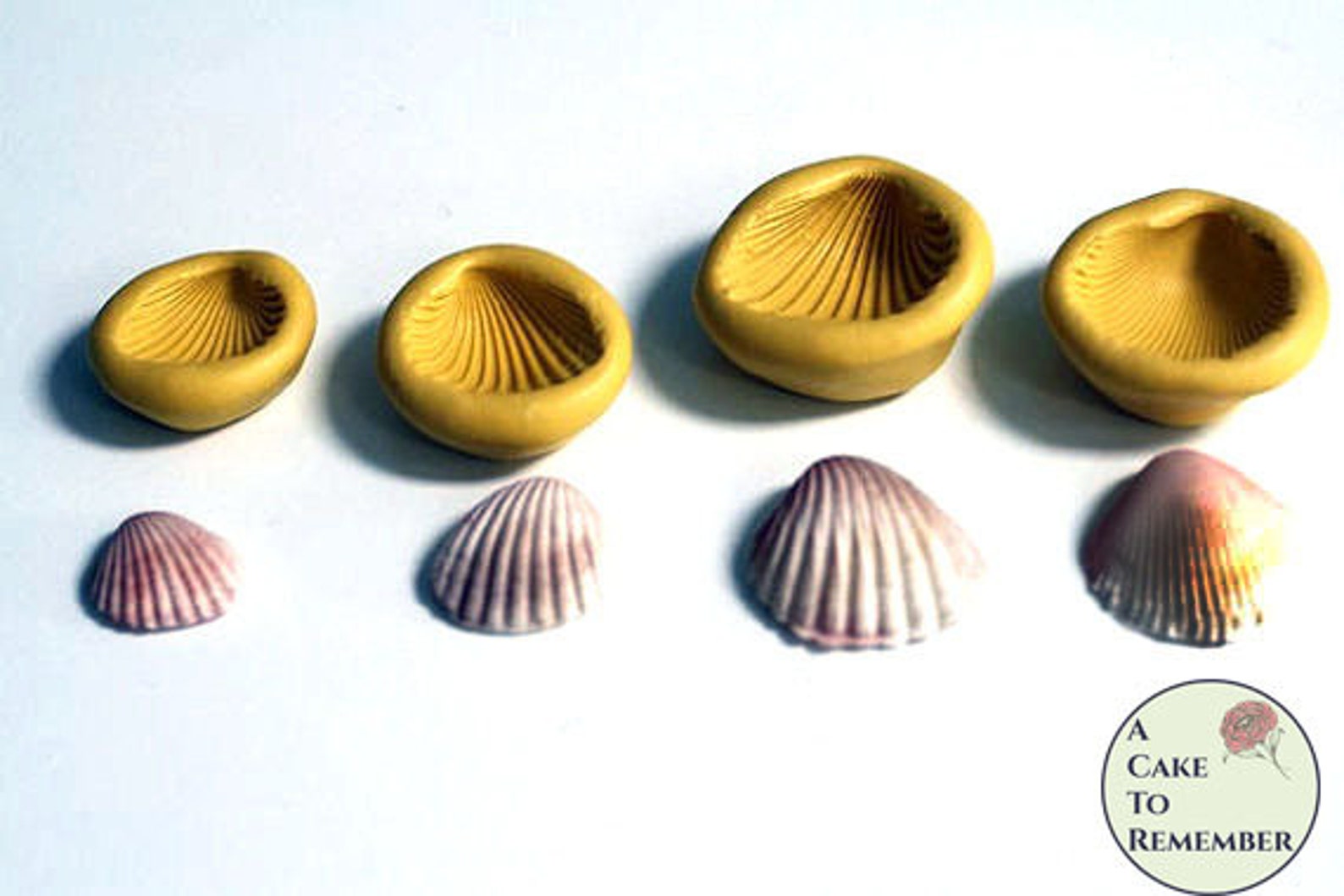 Set of 4 clamshell molds for cake decorating or polymer clay Etsy