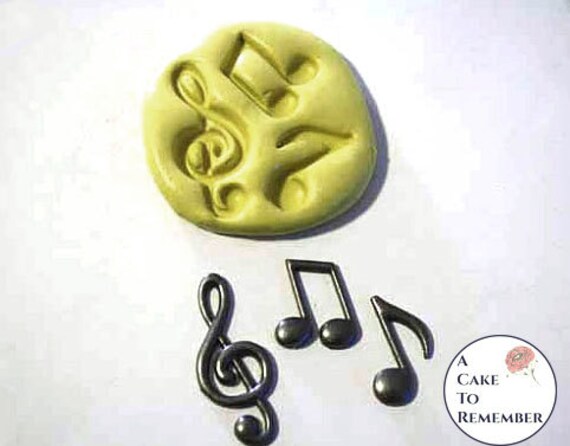 Musical notes mold for cake decorating, treble clef silicone mold, kawaii polymer clay mold, resin, utee, cake pops decoration M1019 Il_570xn
