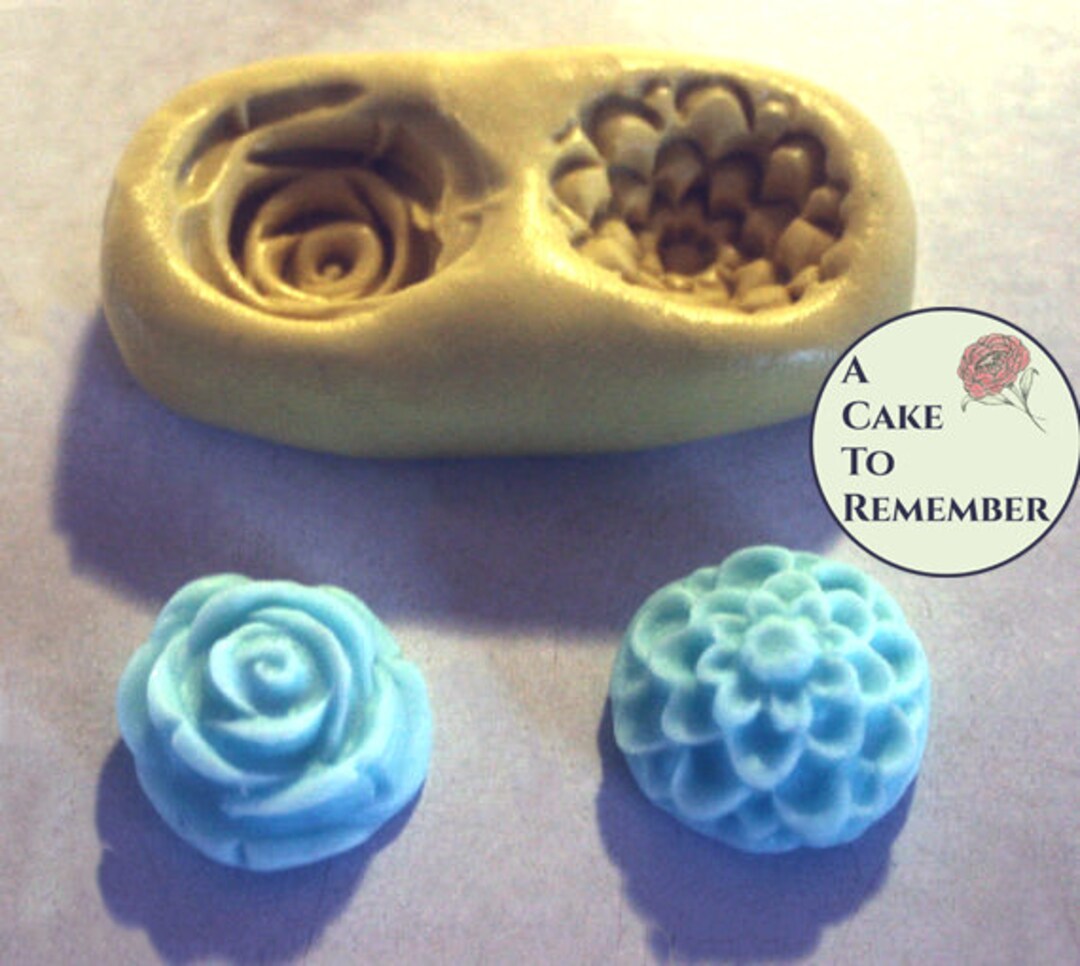 Flower Molds Set of Four Flexible Silicone Moulds Food Safe