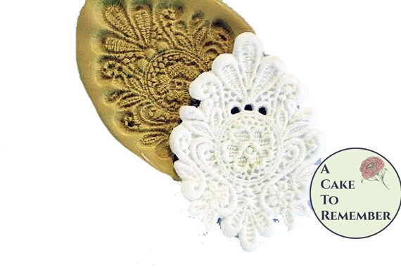Large fondant cake lace mold medallion, cake decorating silicone mold for romantic wedding cakes or birthday cakes. M1023 Il_570xn