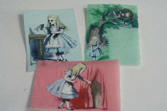 12 Classic Alice Adventures in Wonderland Edible Wafer Paper Images, 2.5 X  3.5 Pictures for Cookie Decorating. Good for Cakes 