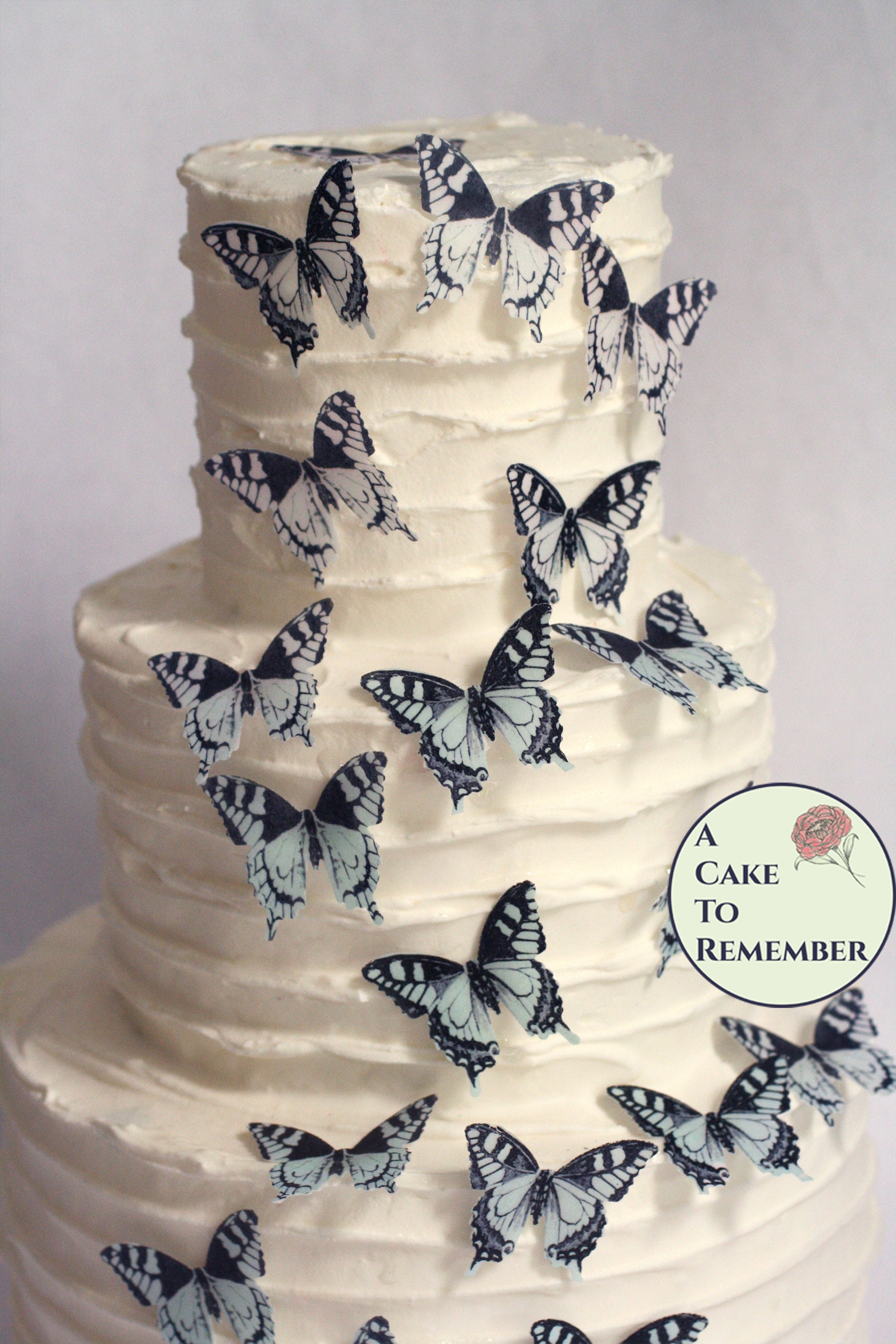 Mariposas comestibles Ombre Monarchs hechas en los Estados Unidos de  primera calidad, adornos para pasteles y cupcakes, decoración (turquesa)