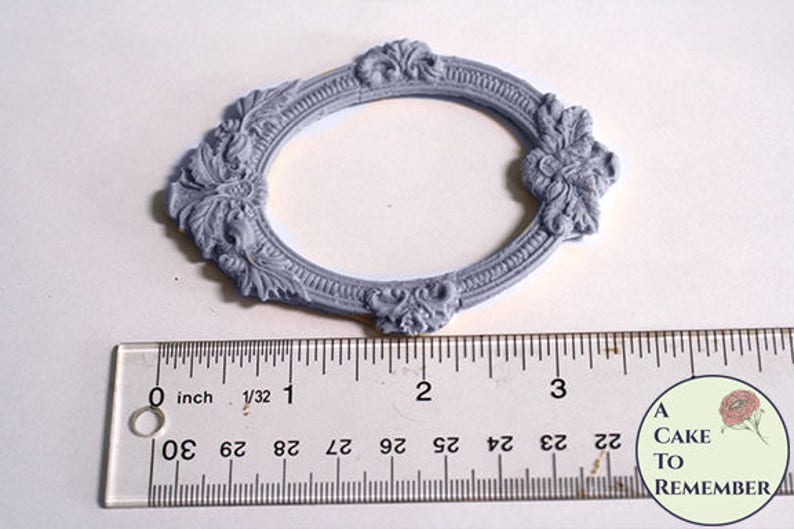 Oval Frame Mold With Leaves Silicone Craft Mold for Cake Etsy