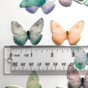 24 Small Pale Pastels Wafer Paper Edible Butterflies for Cake and Cup ...