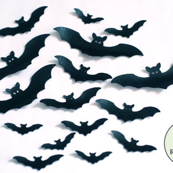 16 edible bats Halloween cupcake toppers, wafer paper cake decorations. Precut and ready to use, easy even for a beginner!