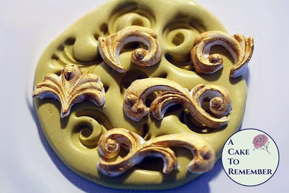 silicone scroll mold with three designs scrolling mold for etsy scrolling designs