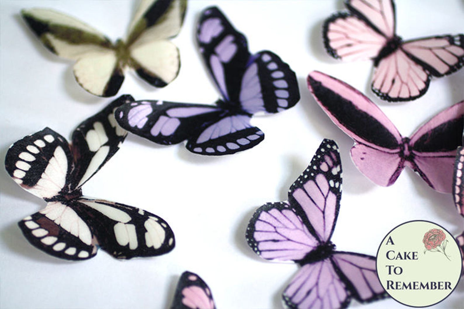 20 Pink Peach and Lavender Edible Butterflies Wafer Paper Etsy