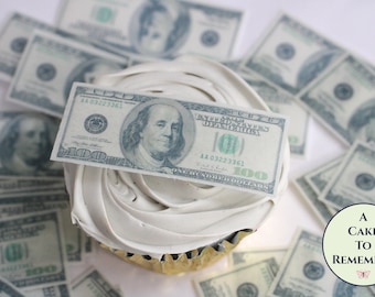 Pile of Money Edible Image for Cake and Cupcakes, Edible Money Cake Image,  Pink Pile of