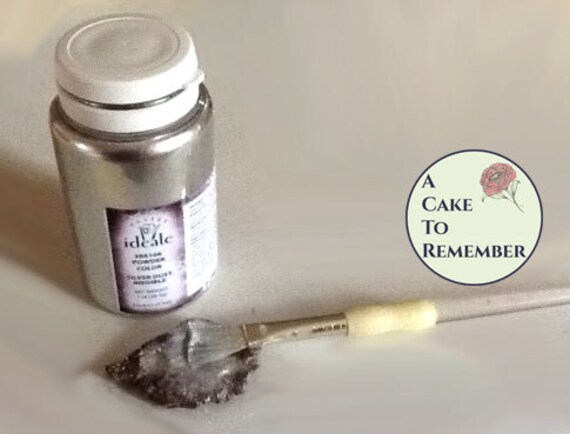 1 ounce Silver luster dust highlighter for cakes- Decorative use only, non-edible high gloss silver powder for gumpaste and cake decorating Il_570xn