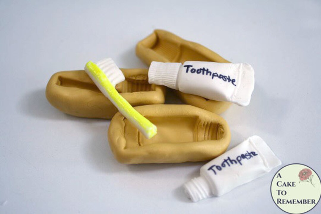 Toothbrush Mold and 2 Toothpaste Tube Molds for Dentist Cake Etsy