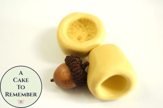 Silicone two-piece Acorn Mold for cake decorating, rustic cake decorations, fall cakes, polymer clay mold M082 Il_570xn