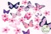 Set of 24 edible flowers and wafer paper edible butterfly cake topper, 12 flowers and 12 butterflies in assorted sizes and colors, cupcakes 