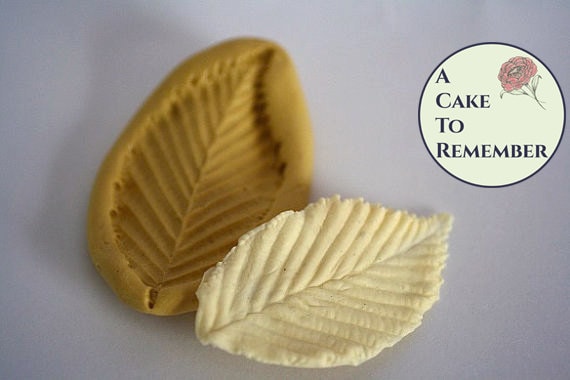 2.5" SIlicone leaf mold for cake decorating, polymer clay, pmc. Leaf veiner for cupcake toppers, chocolate, silicone mold M037 M1033 Il_570xn