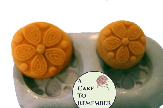 1 And 3 4 Daisy Silicone Button Mold Food Safe Mold For