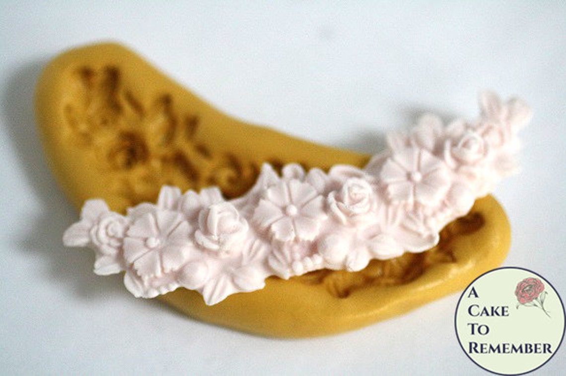 Silicone Mold to Make a Floral Swag Fondant or Gumpaste Etsy