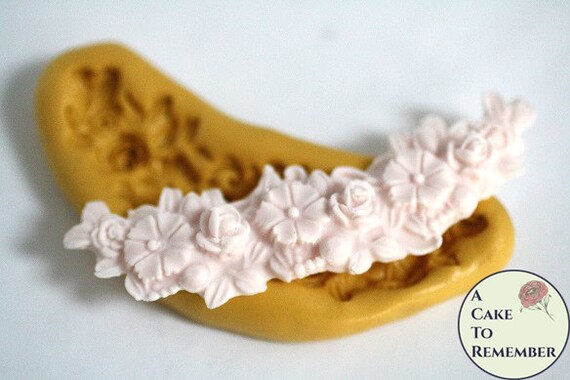 SIlicone mold to make a floral swag, fondant or gumpaste flower mold. Silicone mold for polymer clay, resin, UTEE, and isomalt. M5108 Il_570xn