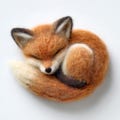 Needle Felted Fox Figurine, Wool Animal Statue, Woodland Nursery Decor