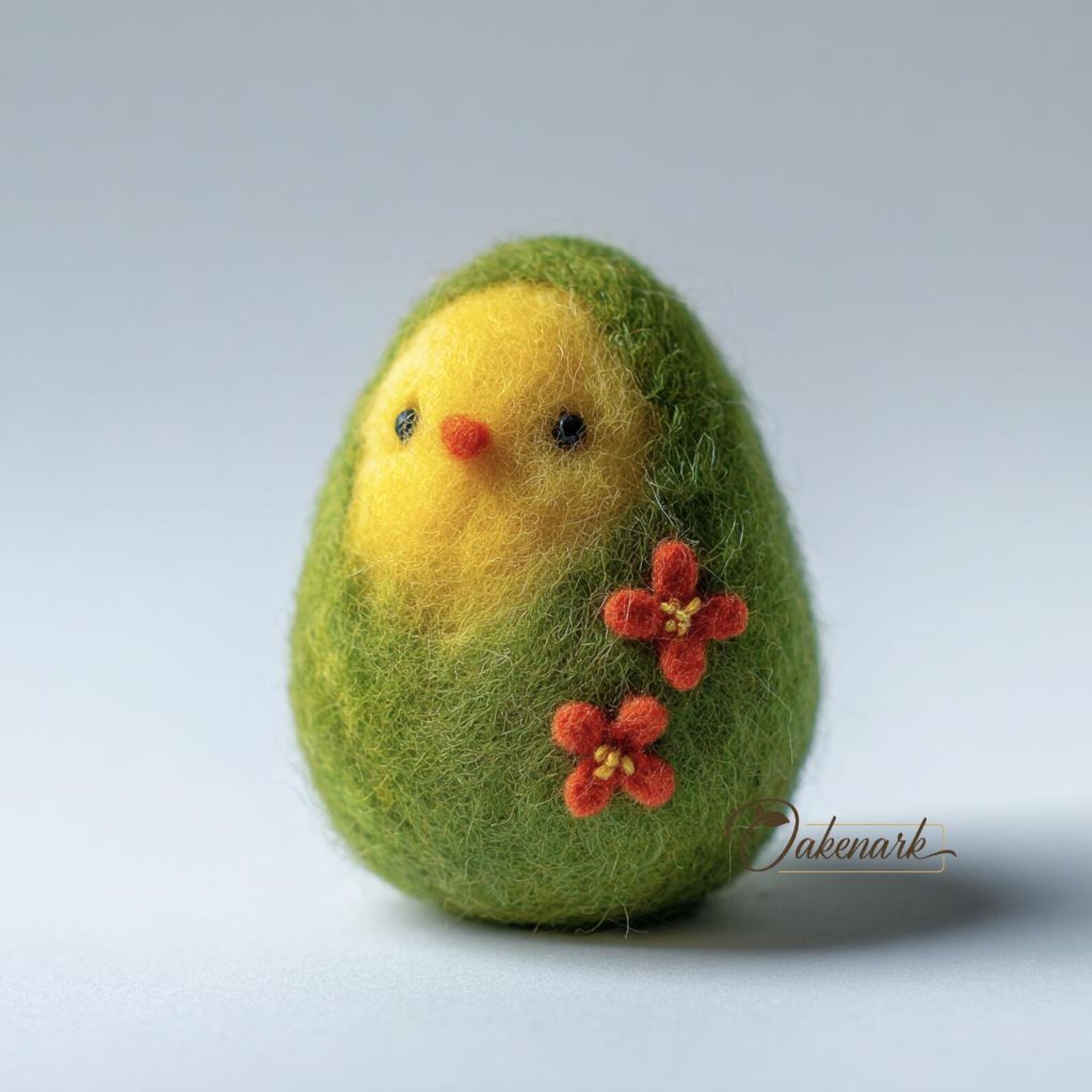 Natural Wool Needle Felted Easter Egg Ornament Animal Sculpture, 8cm ...
