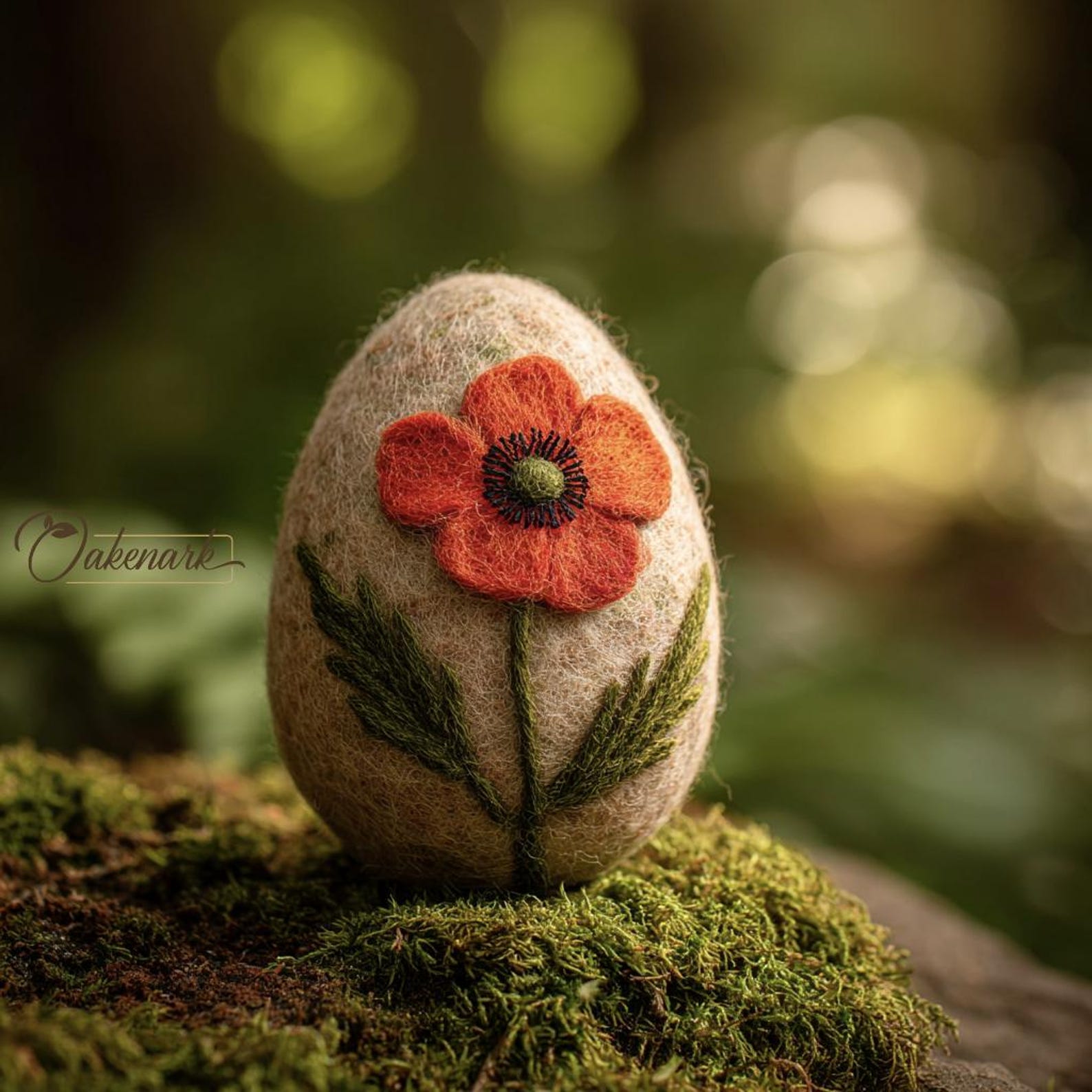 Natural Wool Needle Felted Easter Egg Ornament Animal Sculpture, 8cm ...