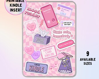 Capa rosa para Kindle | Estilo literário feminino | Kindle Paperwhite | Kindle Basic | Presente para amantes de livros | Download instantâneo | Capa para e-reader