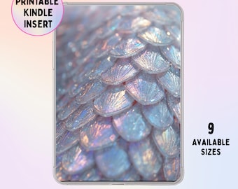Fantasy Bookish Kindle Insert | Fantasy Lover | Kindle Colorsoft | Kindle Paperwhite Insert | Kindle Basic Insert | Iridescent Dragon Scales