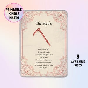 The Scythe Card Kindle Insert: One Dark Window, Providence Cards, Shepherd King Series, Two Twisted Crowns (Digital Download)