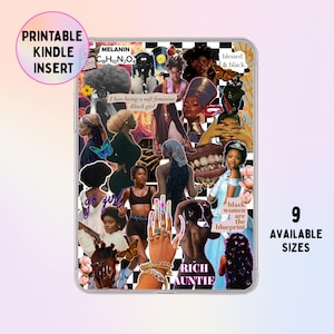 Black Girl Aesthetic Kindle Insert: Kindle Basic, Colorsoft and Paperwhite, Oasis and Scribe (Digital Download)
