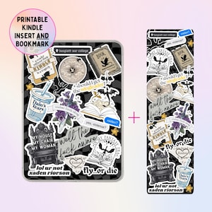 Kindle Insert and Bookmark Bundle: Violent Little Thing, Kindle Basic, Colorsoft and Paperwhite, Book Lover Gift, Fourth Wing Inspired Gift