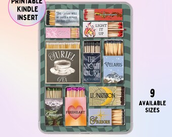 ACOTAR Kindle Insert | SJM Matchbox Collage Printable | Night Court | Velaris | Suriel Tea Fan Gift | Kindle Paperwhite 11th Gen | Download