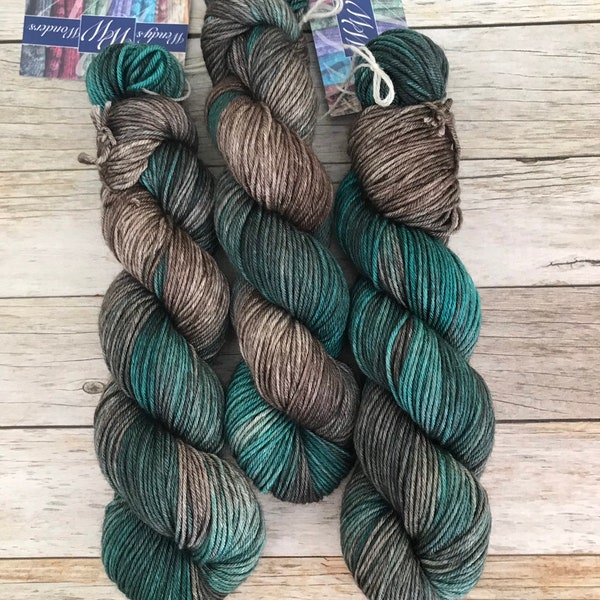 Hand dyed yarn, Variegated Yarn, SWM/Silk/Yak Yarn, DK Weight, 230 yards