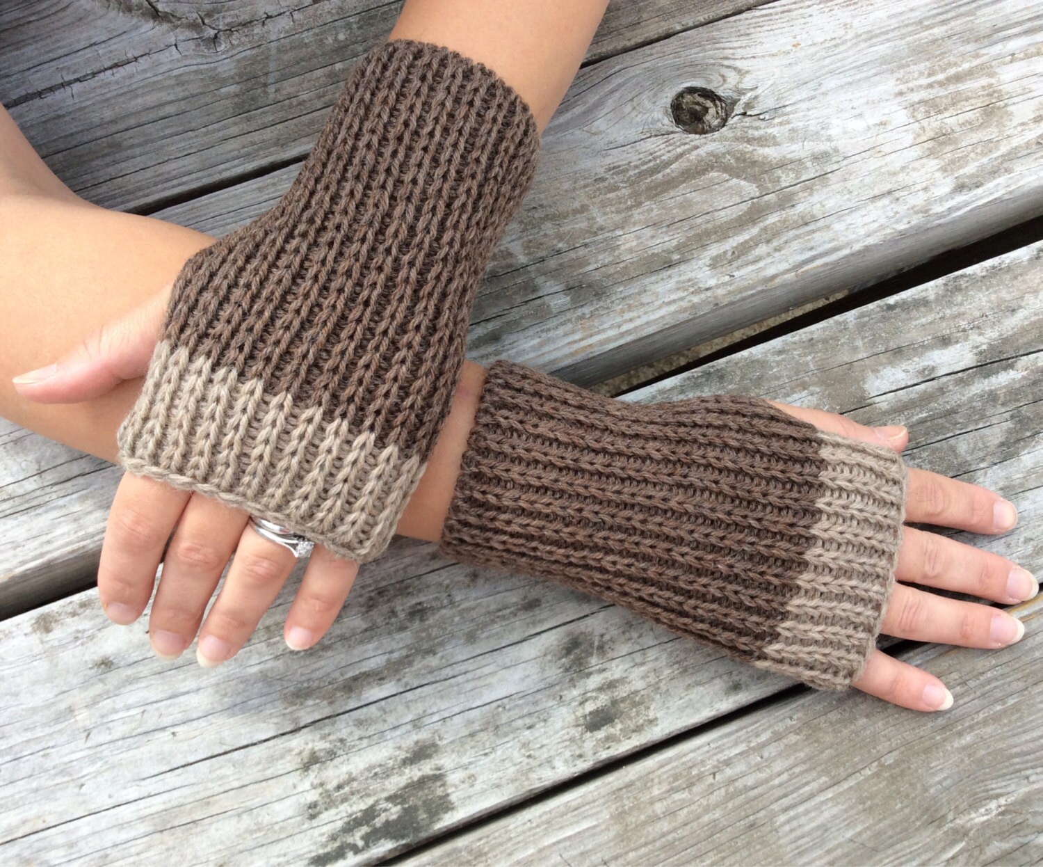 Mens Fingerless gloves Knit Gloves Wrist Warmers Hand Etsy
