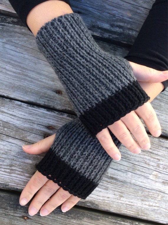 Mens Fingerless Glove Knit Gloves for Men Fingerless gloves | Etsy