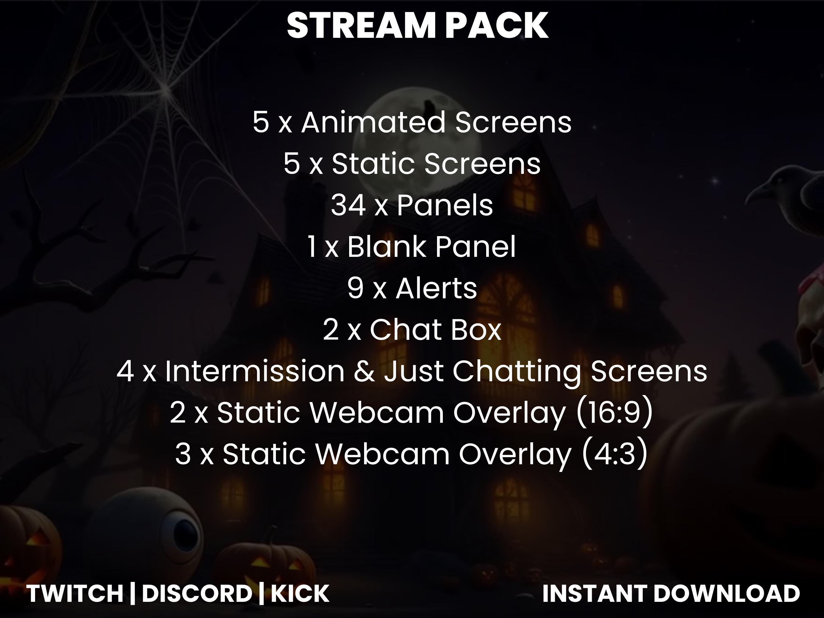 Haunted Overlay Haunted House Twitch Overlay Pack | Halloween Stream Package With ...
