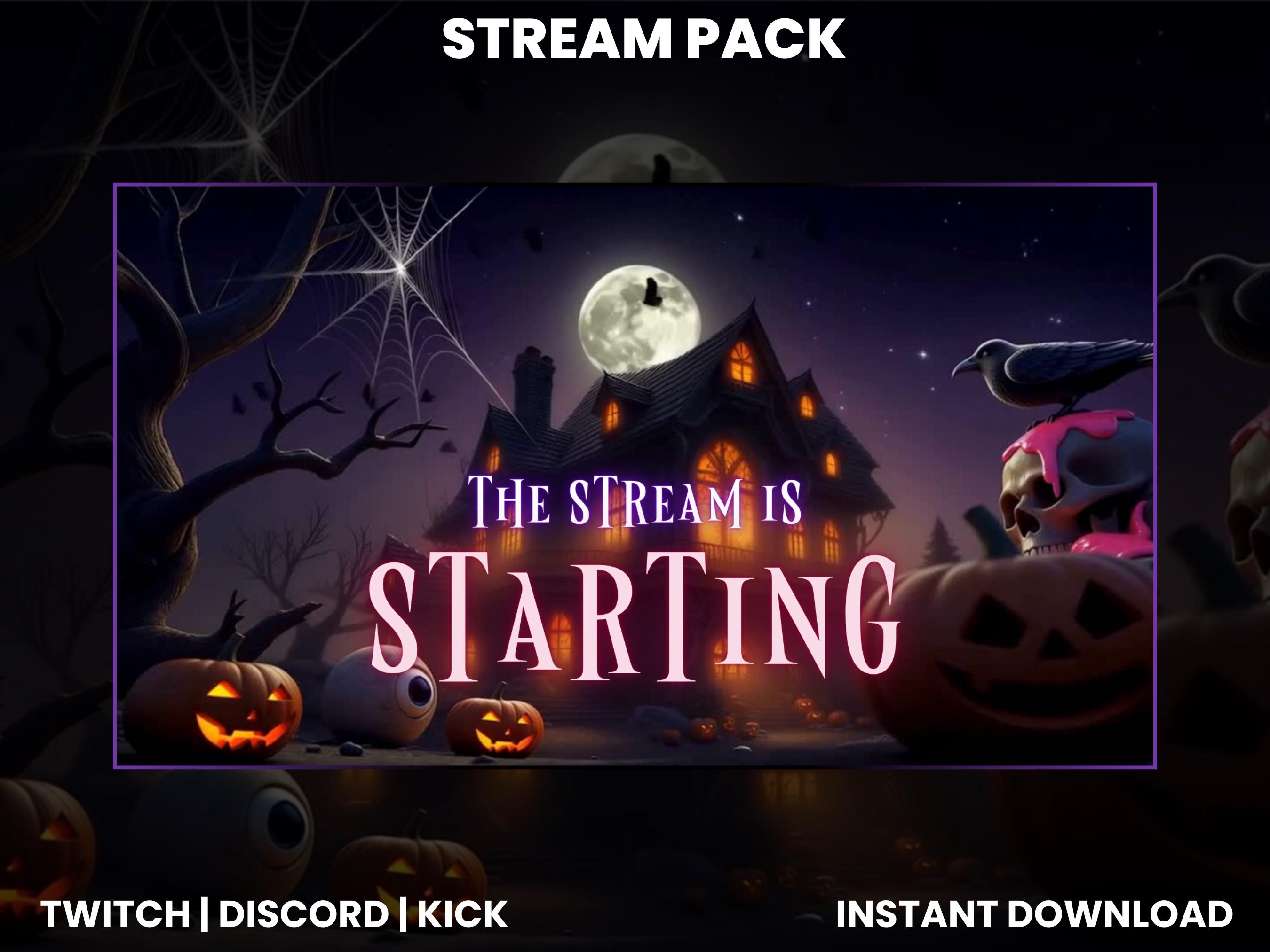 Haunted Overlay Haunted House Twitch Overlay Pack | Halloween Stream Package With ...