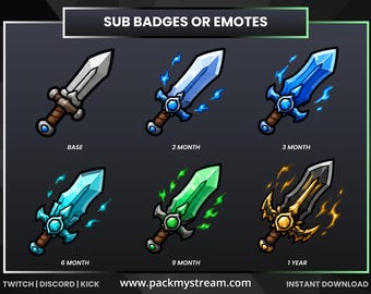 Samurai Bit Badges Twitch | Japanese Warrior Stream Badges | Gaming Cheer Emotes | Kick Discord