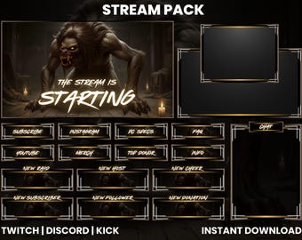 Demon Stream Overlay Pack | Animated Twitch Screens & Panels