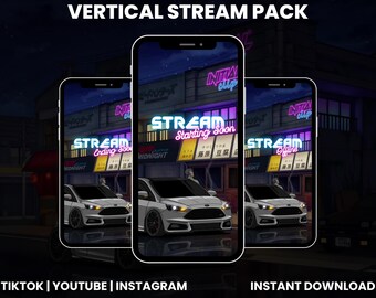 Cyberpunk Stream Overlay Pack | Animated Neon Screens for Twitch, OBS & Streamlabs