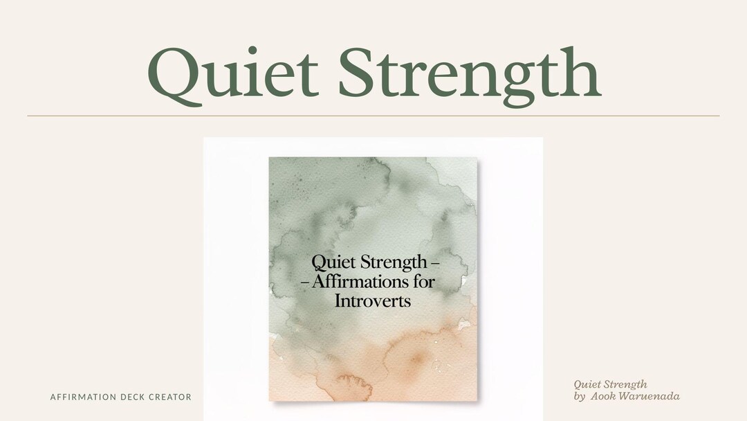 Quiet Strength Affirmations PNG for Introverts | Self Love Mindset ...