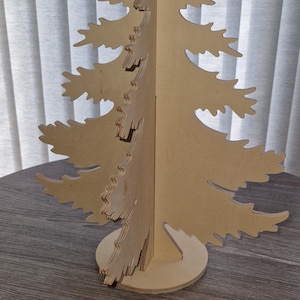 Modern 3D Wood Christmas Tree | Birch Plywood Holiday Decor