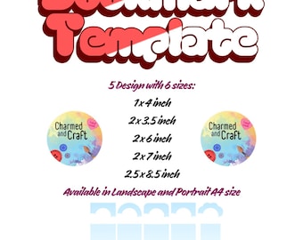 Pacchetto di modelli di cornici per segnalibri Canva personalizzabili (5 design e 6 dimensioni!)