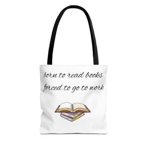 Book Lover&#39;s Tote Bag - Born to Read Books, Perfect for Bookworms, Literary Gifts, Eco-Friendly Shopping, Library Days