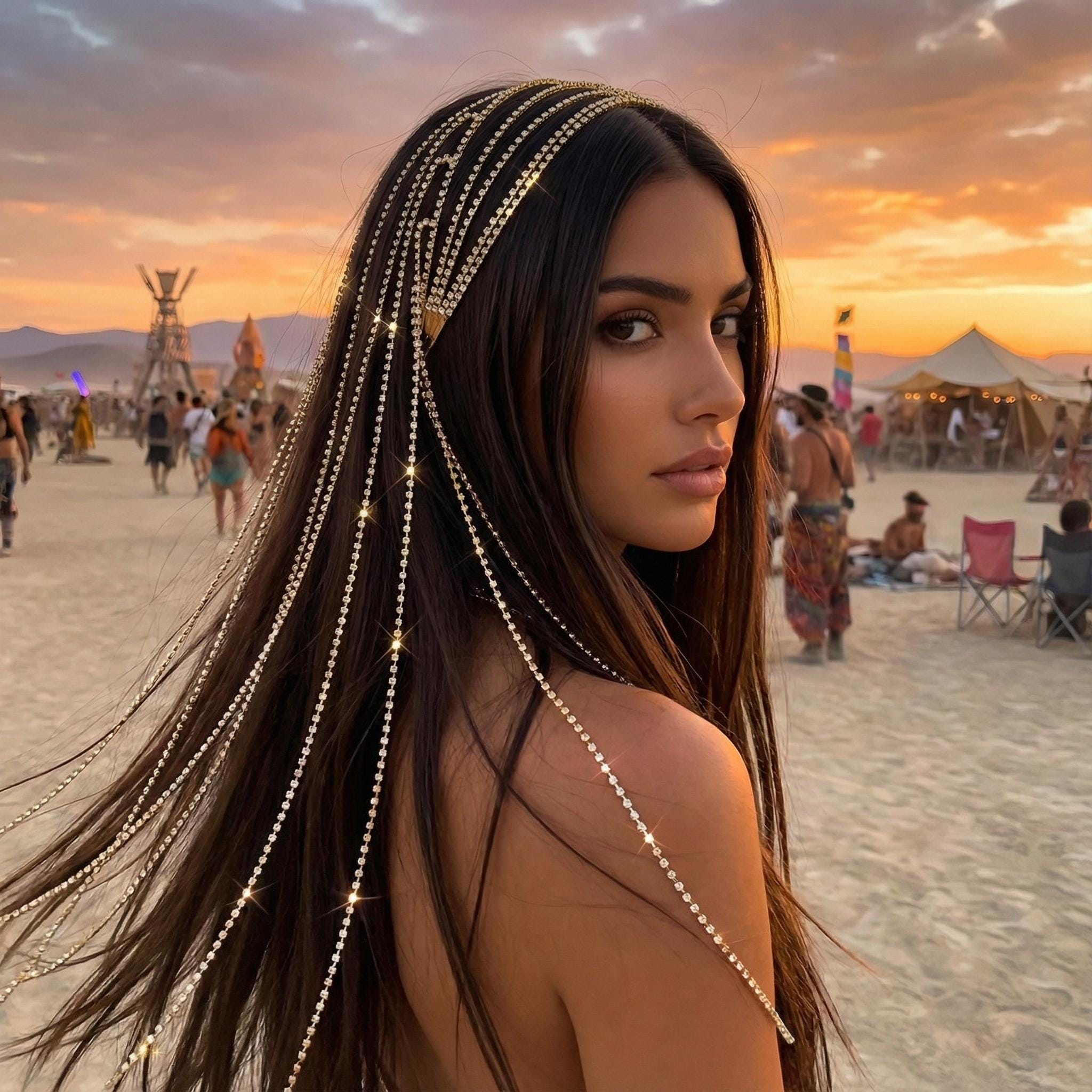 Chain Headpiece - Etsy