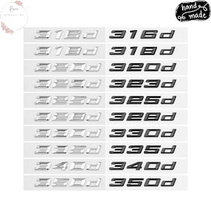 3 Series Rear Emblem Badge Sticker for 316d 318d 320d 323d 325d 328d 330d 335d 340d 350d E90-E92 F30-F34 G20-G21