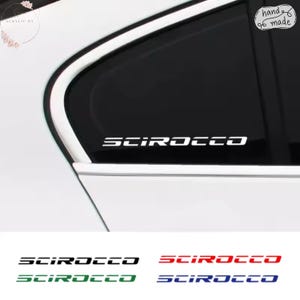 Handmade Scirocco Rline GTS TSI Vinyl Window Decals – Sporty Exterior Accessory Set